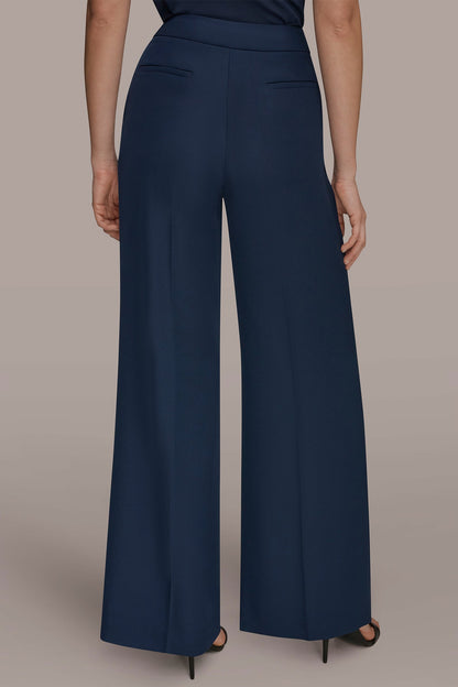 MID-RISE PLEATED WIDE-LEG SUIT PANT