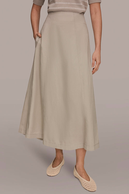 MIDI A-LINE PANEL SKIRT
