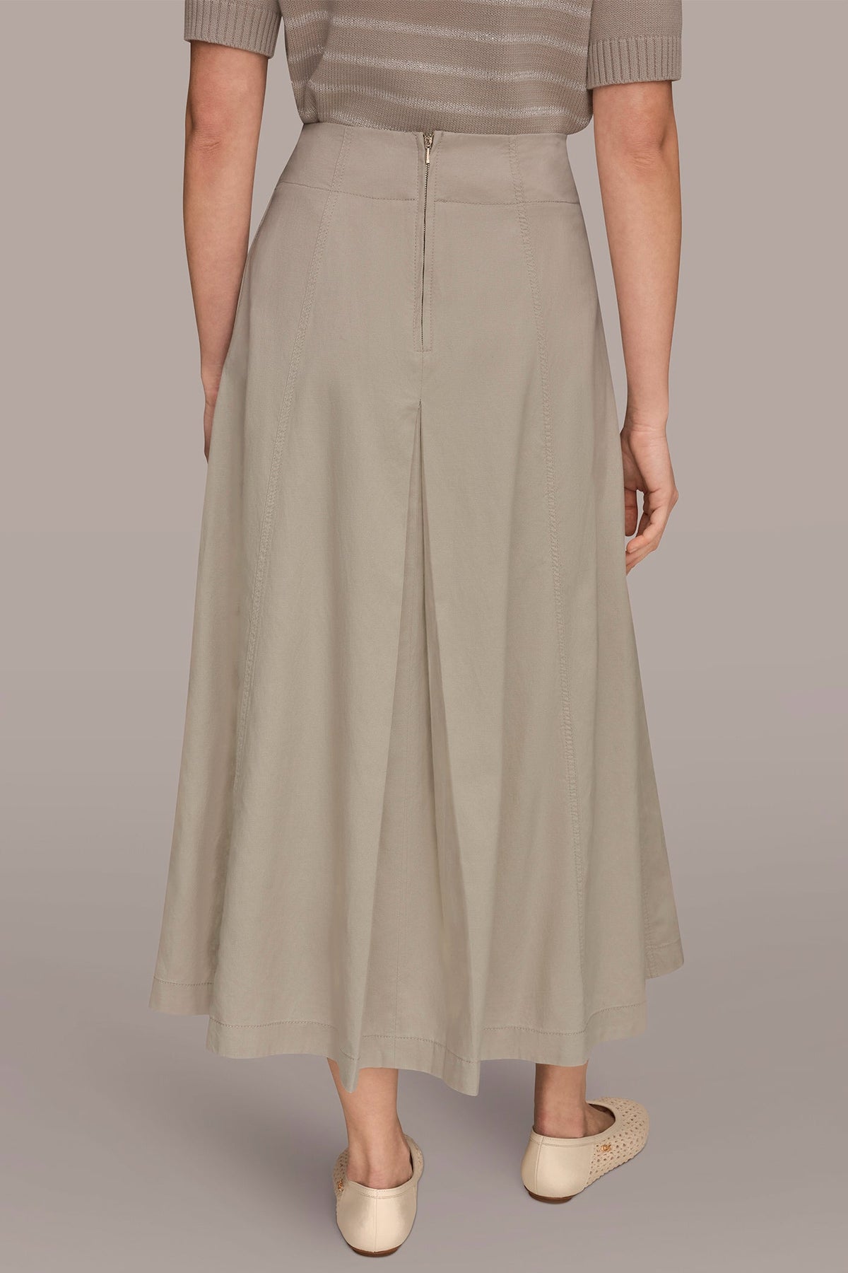 MIDI A-LINE PANEL SKIRT