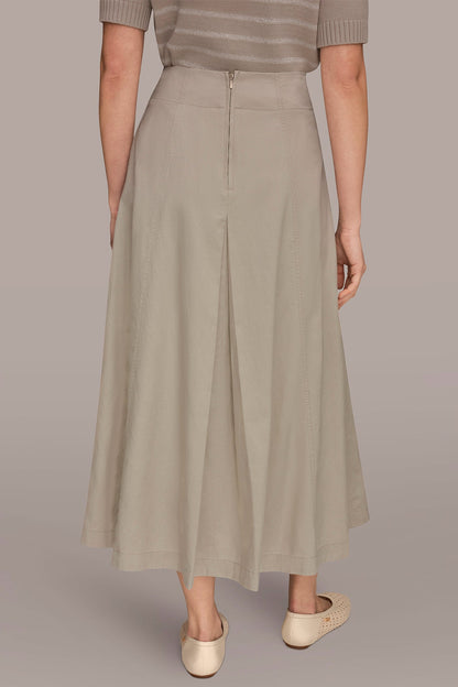 MIDI A-LINE PANEL SKIRT