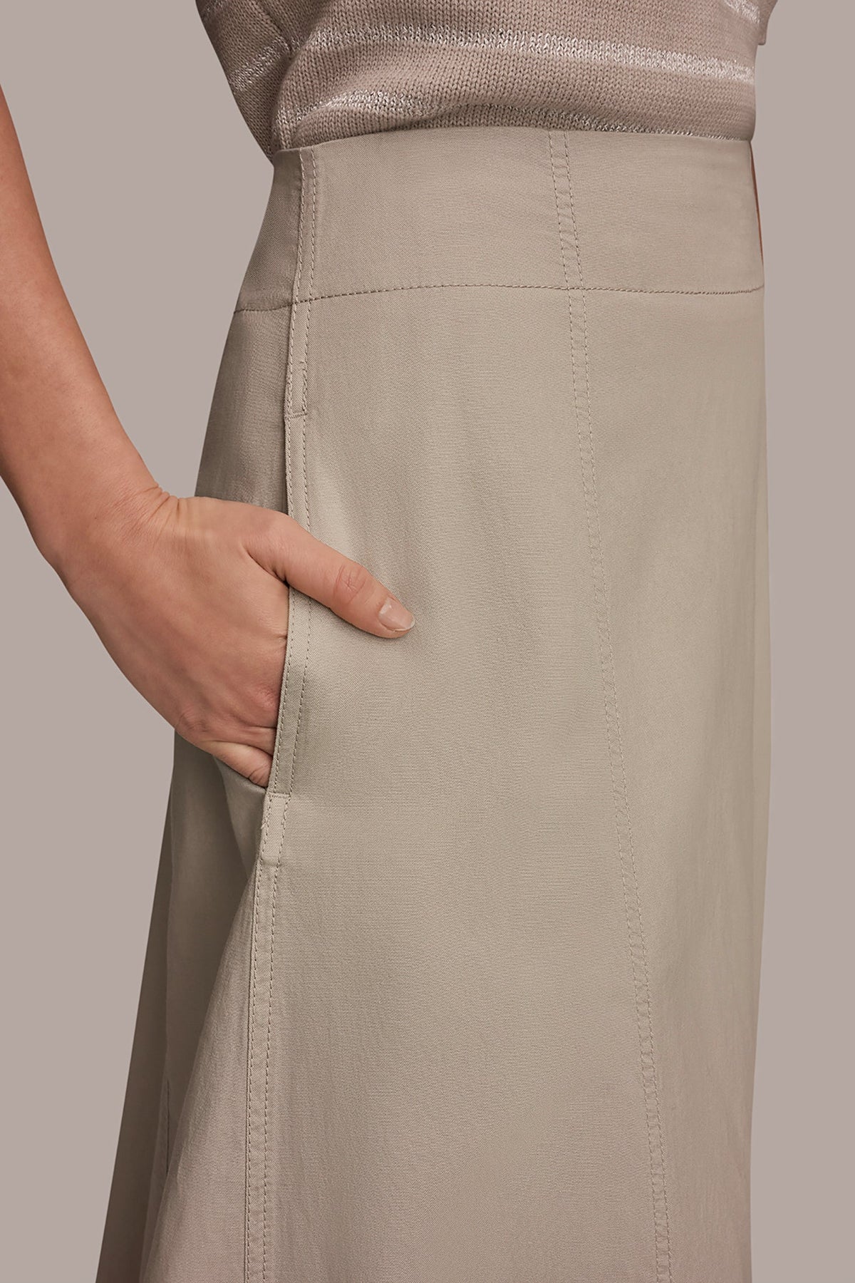 MIDI A-LINE PANEL SKIRT