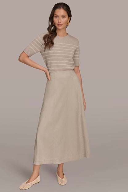 MIDI A-LINE PANEL SKIRT