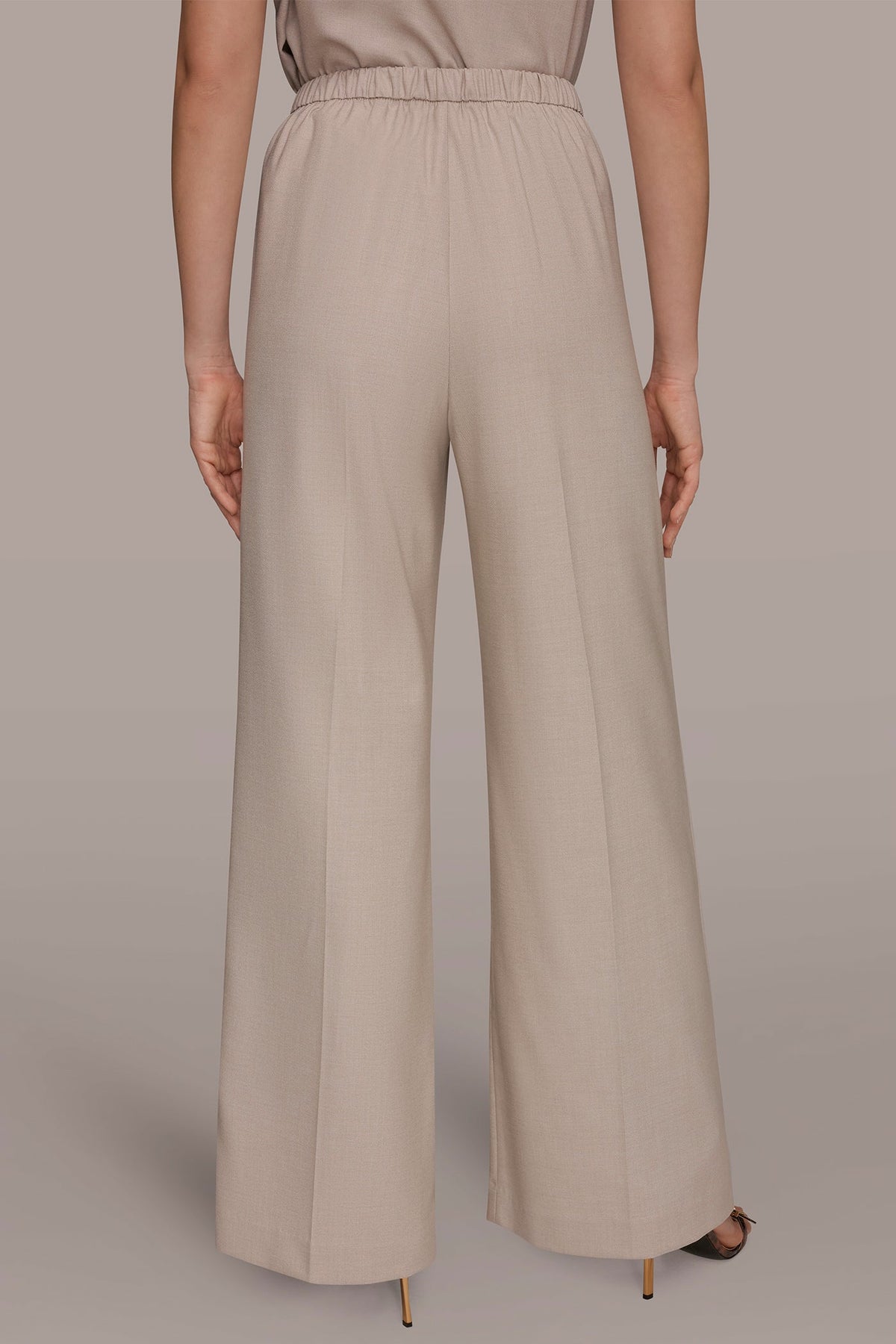 MID-RISE PLEATED WIDE-LEG SUIT PANT