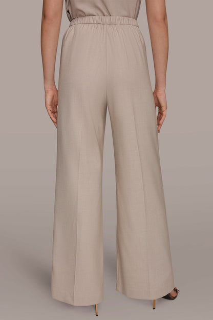 MID-RISE PLEATED WIDE-LEG SUIT PANT