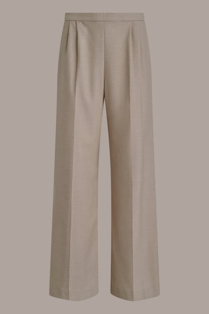 MID-RISE PLEATED WIDE-LEG SUIT PANT