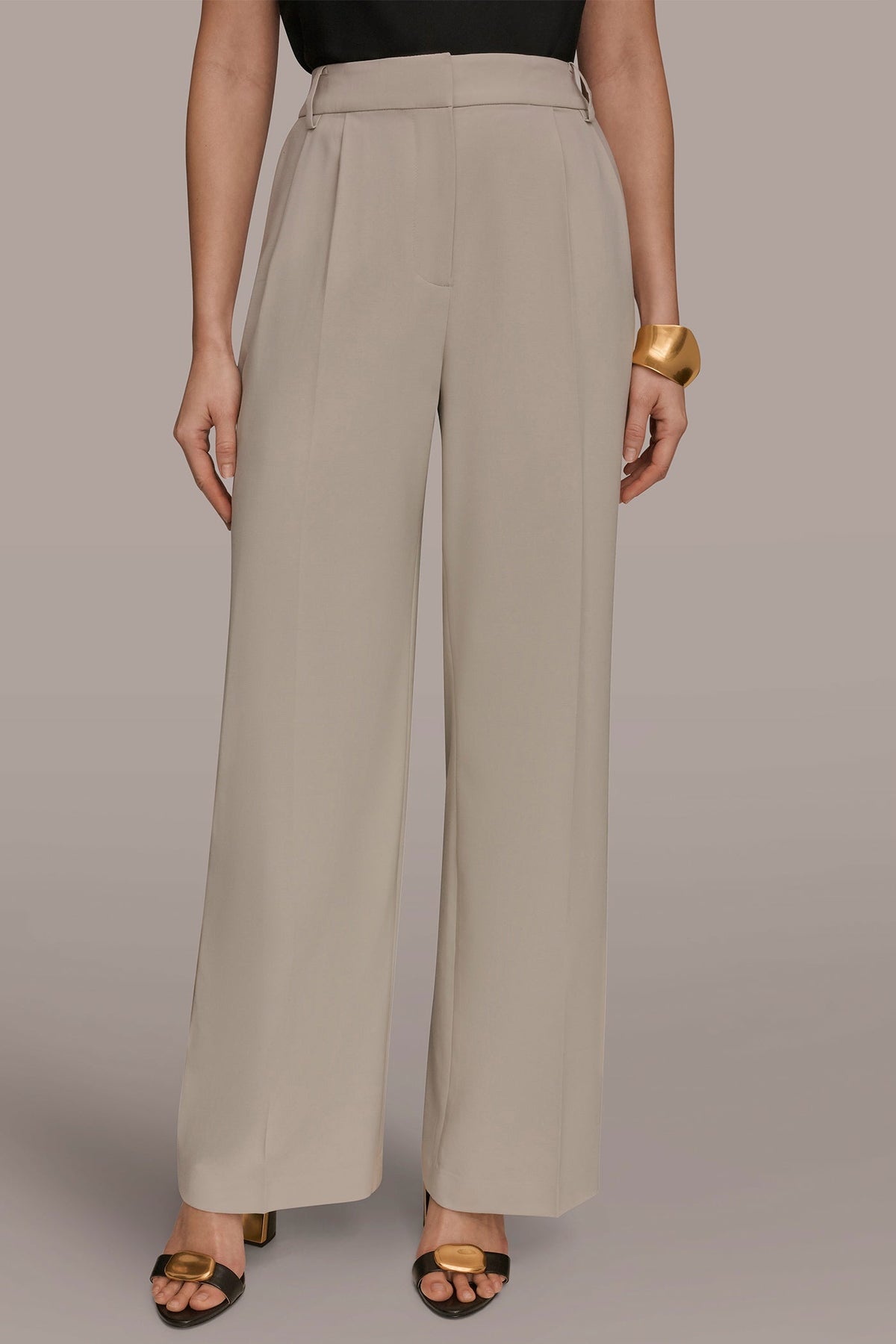 PLEATED WIDE LEG PANT