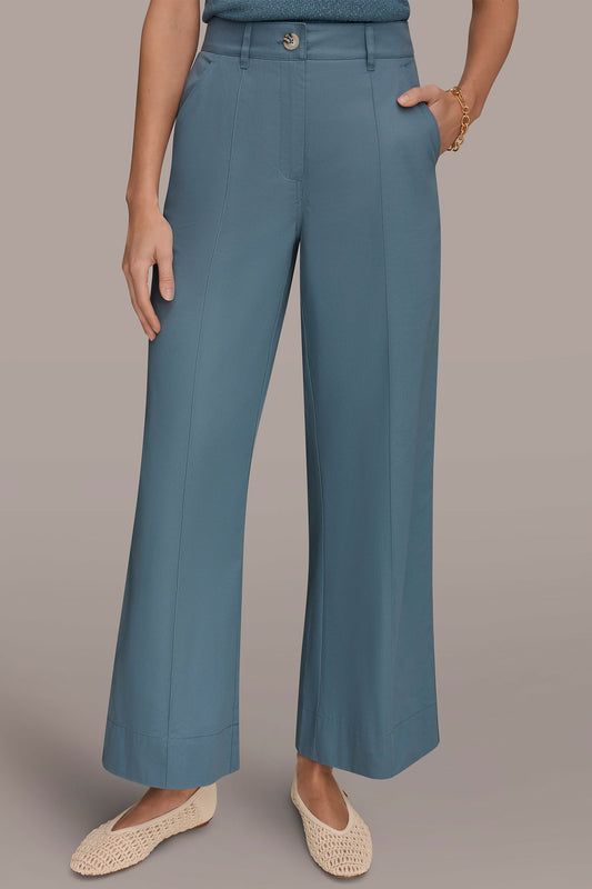 HIGH-RISE PINTUCKED WIDE-LEG TROUSER