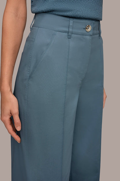 HIGH-RISE PINTUCKED WIDE-LEG TROUSER