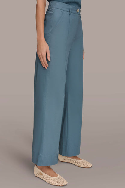 HIGH-RISE PINTUCKED WIDE-LEG TROUSER