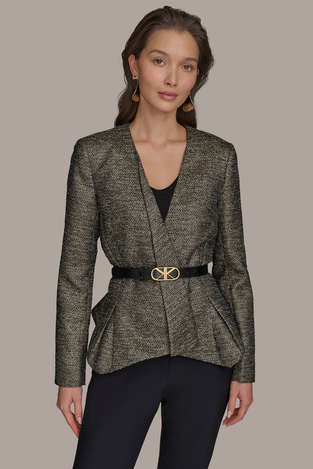 METALLIC WRAP JACKET