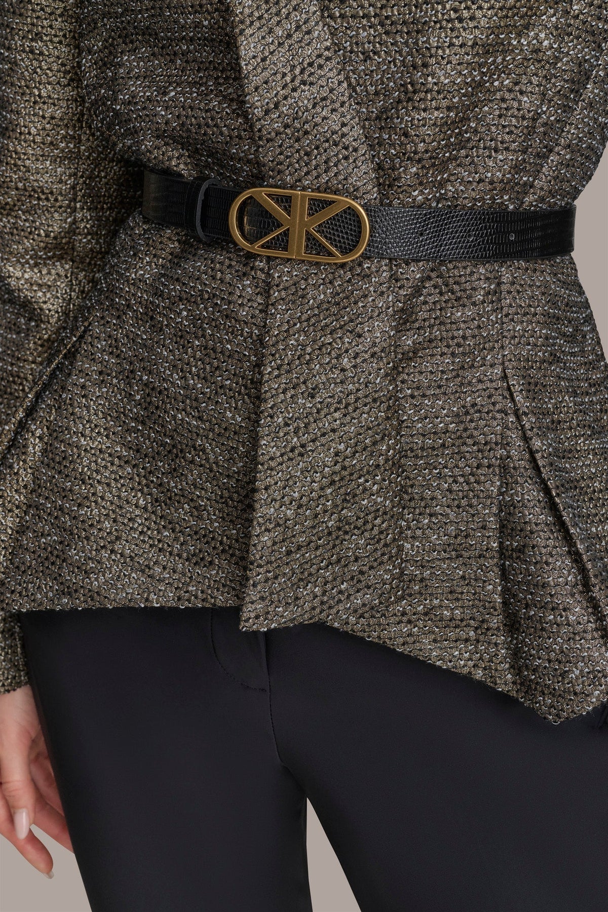 METALLIC WRAP JACKET
