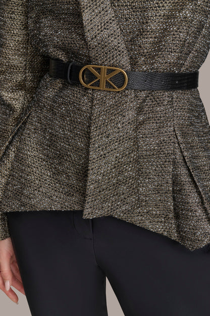 METALLIC WRAP JACKET