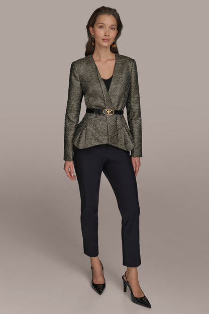 METALLIC WRAP JACKET