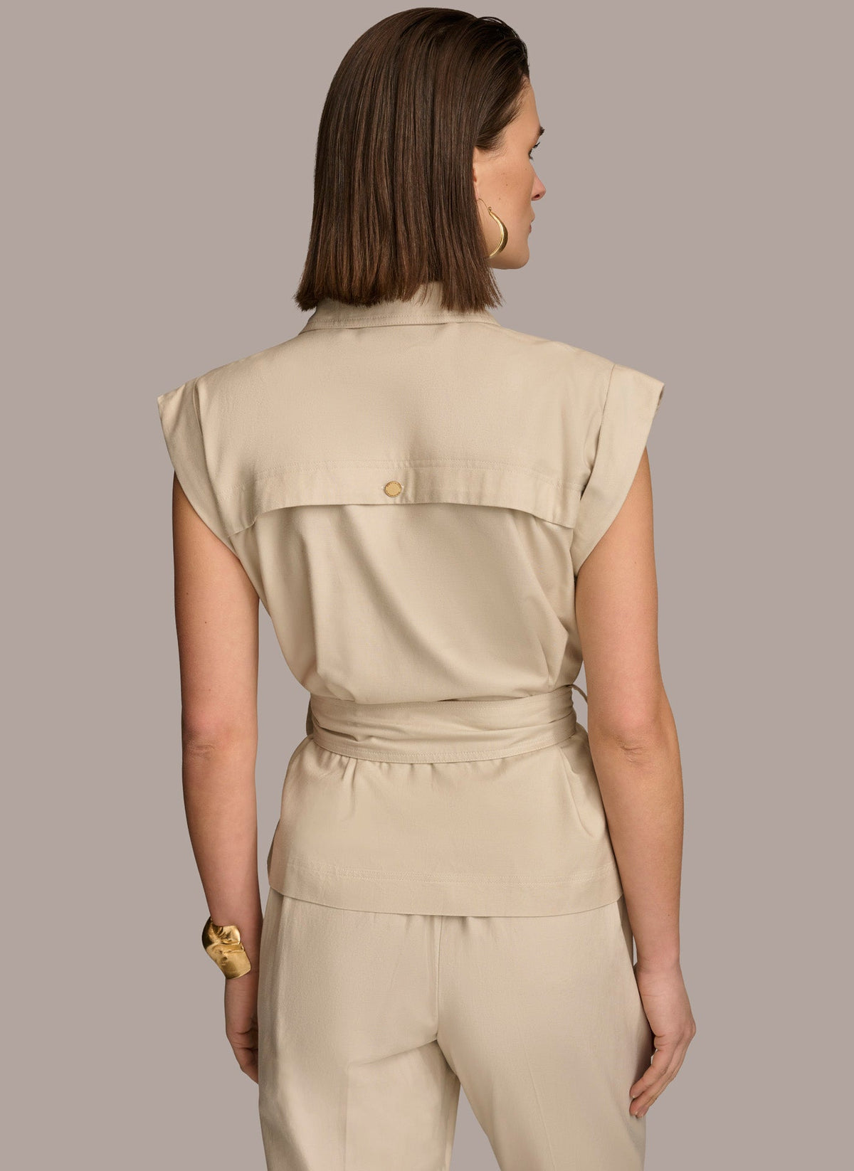 BELTED JACKET WITH POCKETS