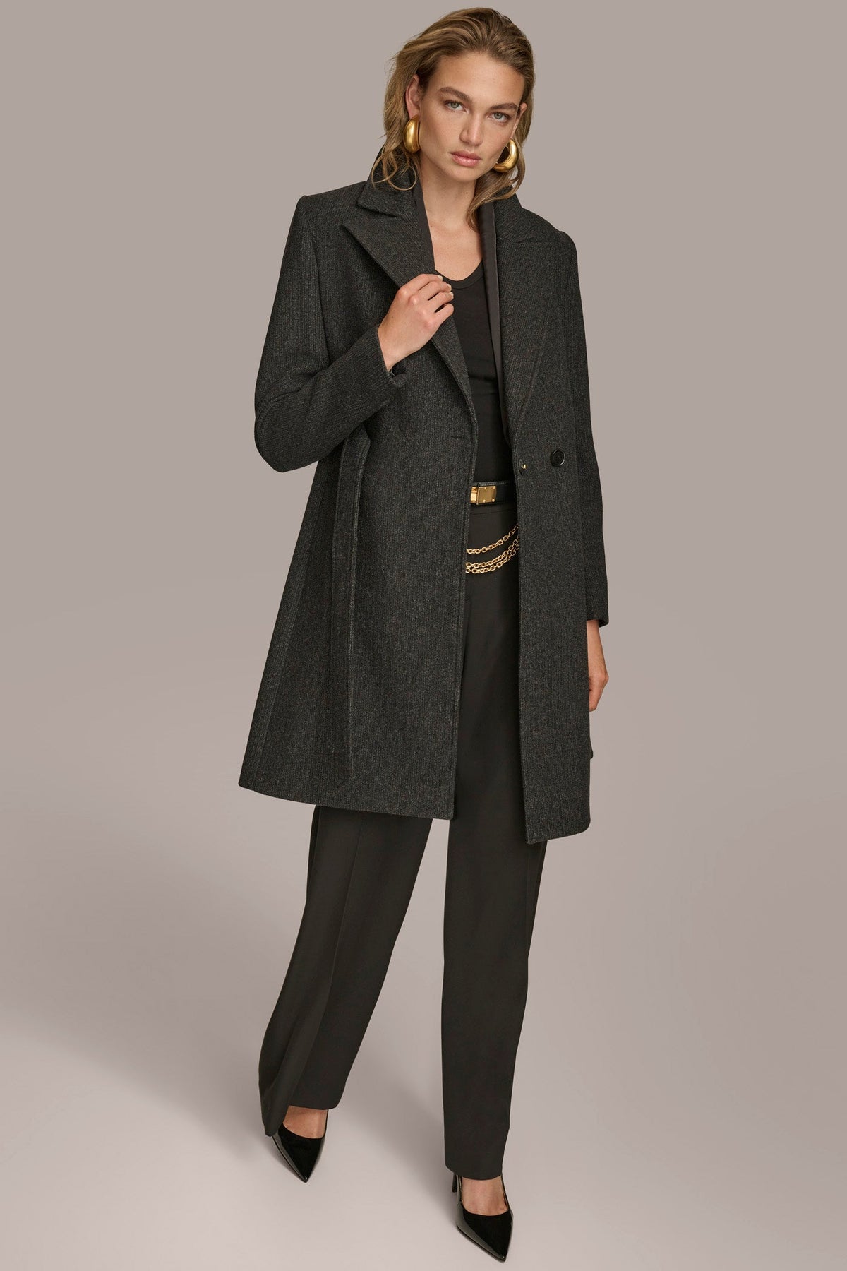WOOL LONG WRAP COAT