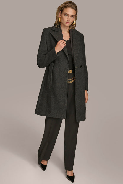 WOOL LONG WRAP COAT