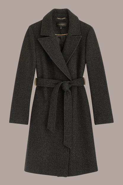 WOOL LONG WRAP COAT