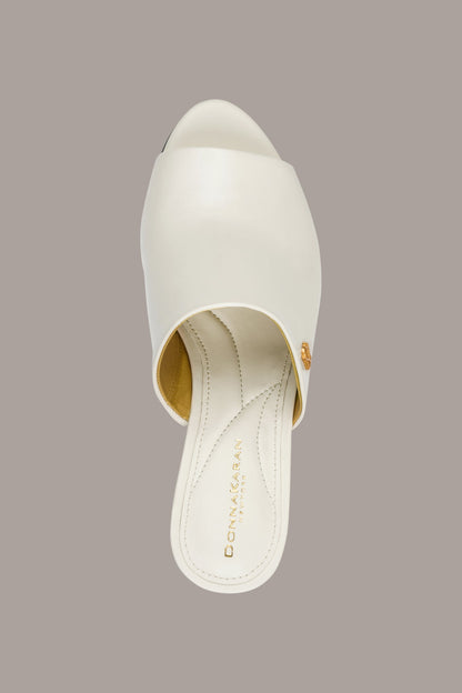 DONNA LEATHER WEDGE MULE SANDAL