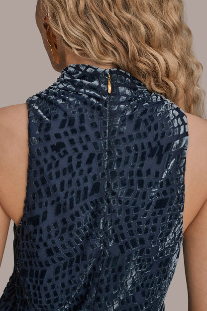 HIGH-NECK BURNOUT TOP