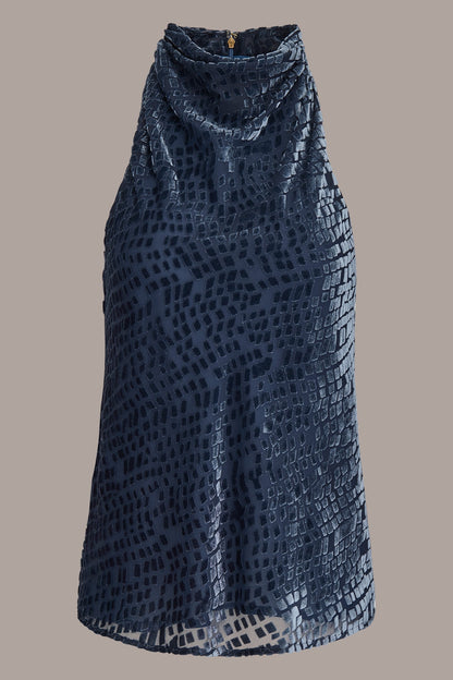 HIGH-NECK BURNOUT TOP