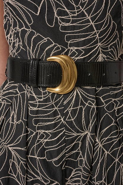 SLEEVELESS PLEATED MIDI A-LINE DRESS