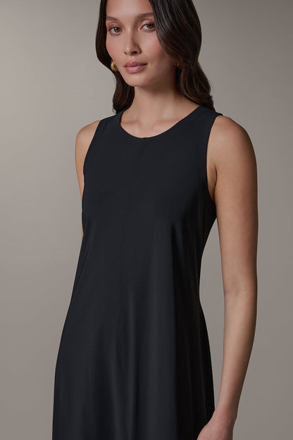 SLEEVELESS MIDI TRAPEZE DRESS