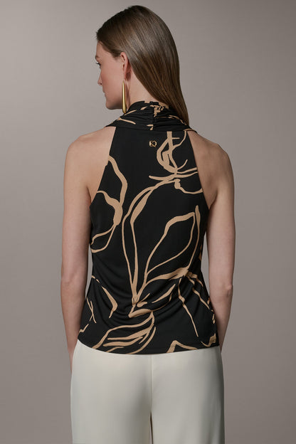 RUCHED V-NECK TOP
