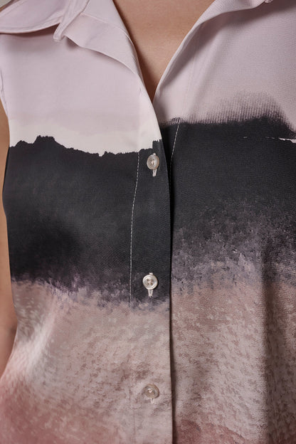 SLEEVELESS HIGH-LOW BLOUSE