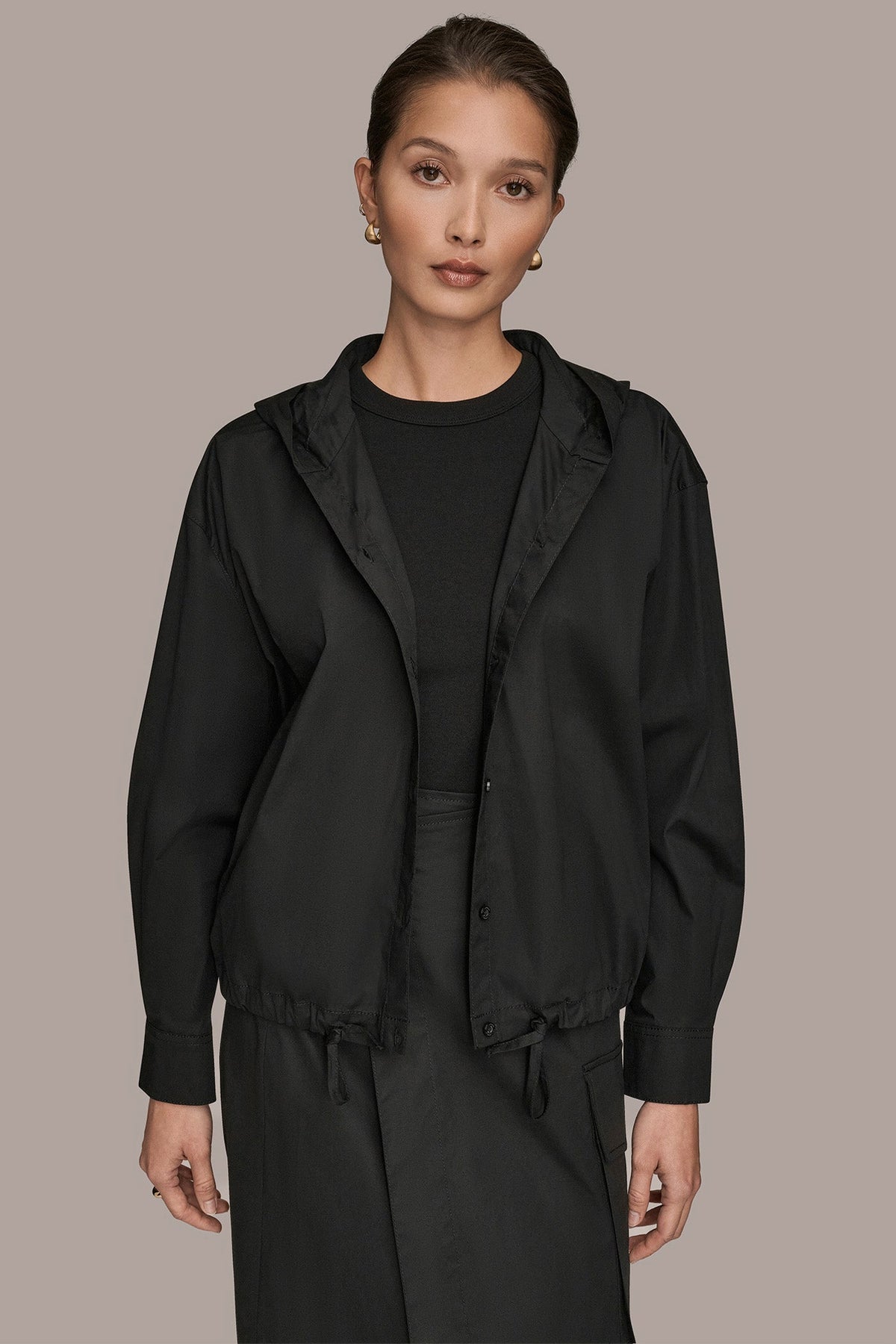 HOODED BUTTON-DOWN SHIRT
