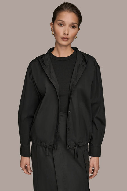 HOODED BUTTON-DOWN SHIRT