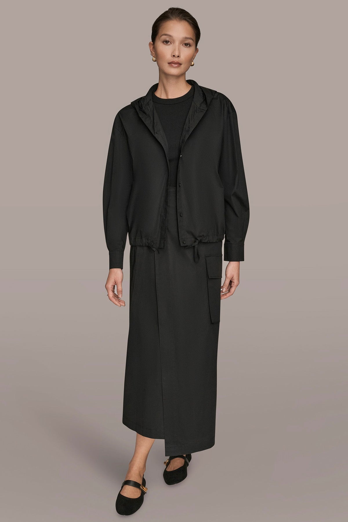 HOODED BUTTON-DOWN SHIRT