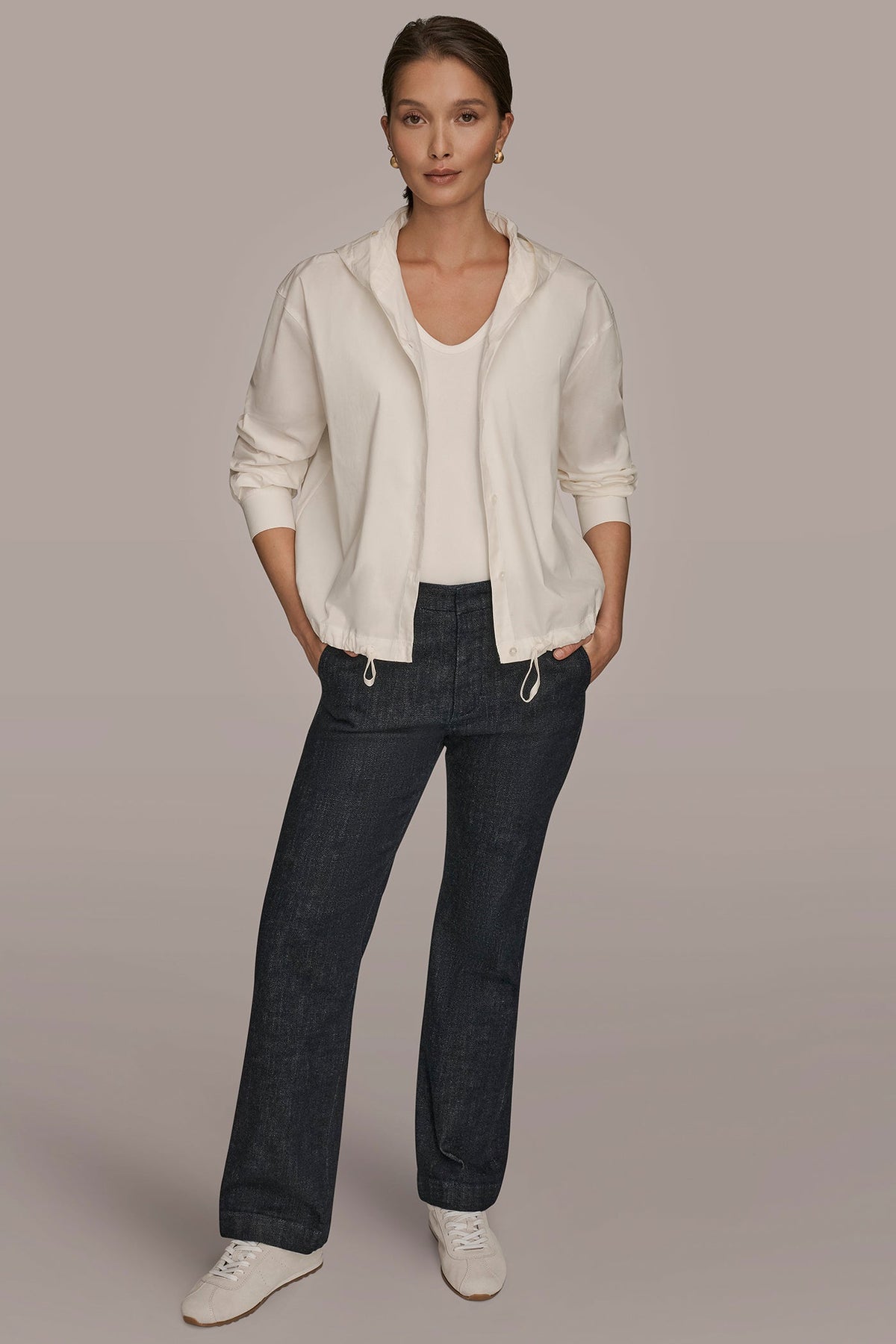 HOODED BUTTON-DOWN SHIRT