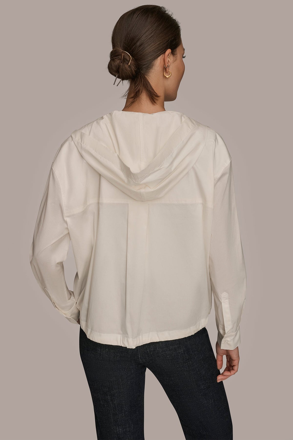 HOODED BUTTON-DOWN SHIRT