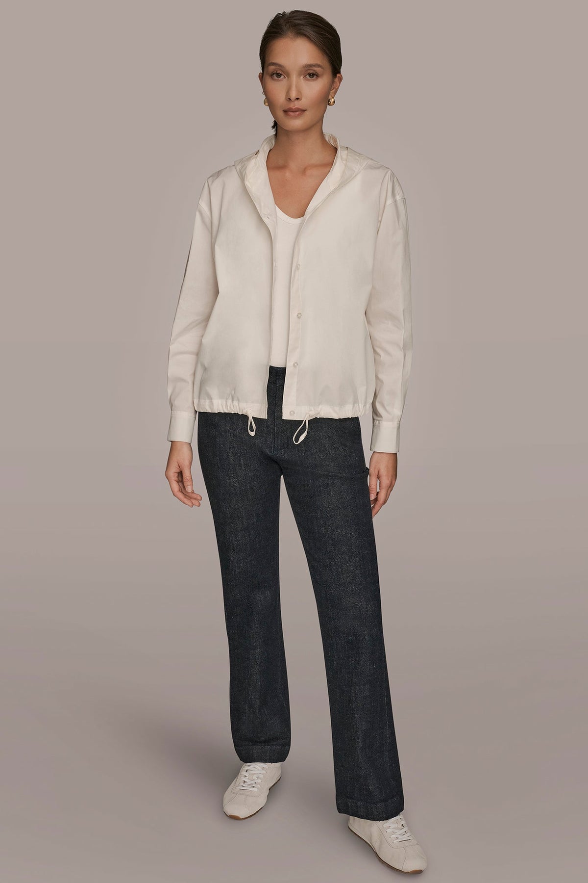 HOODED BUTTON-DOWN SHIRT
