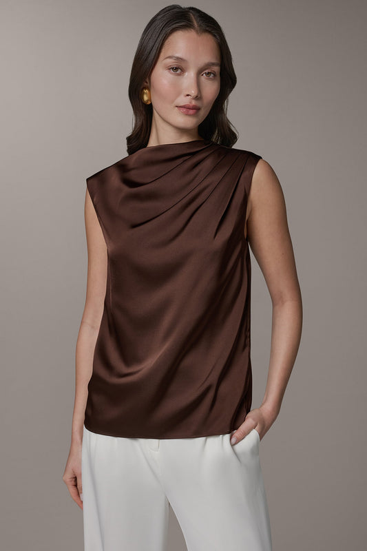 PLEATED SHOULDER BLOUSE
