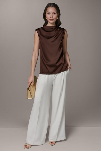 PLEATED SHOULDER BLOUSE