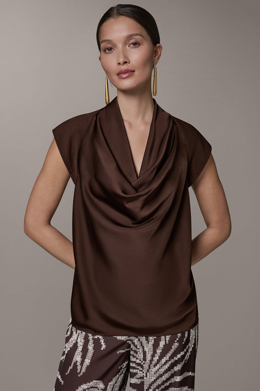 CAP SLEEVE MIXED MEDIA TOP
