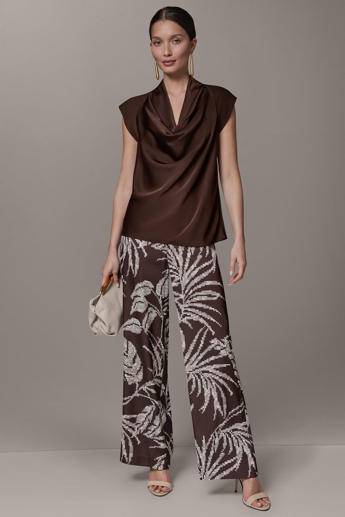 CAP SLEEVE MIXED MEDIA TOP