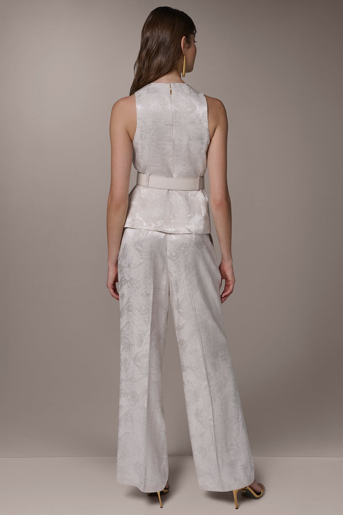 CROPPED CROSSOVER SUIT VEST