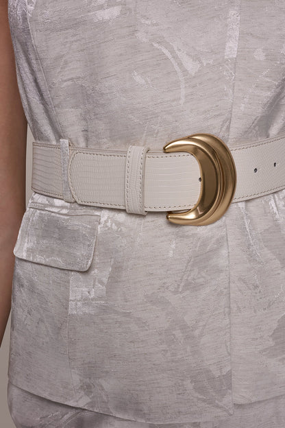 CROPPED CROSSOVER SUIT VEST
