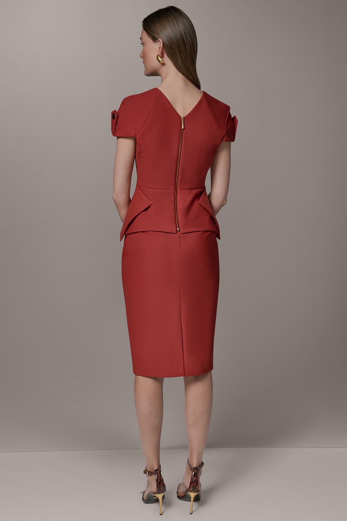 SHORT SLEEVE PEPLUM TOP