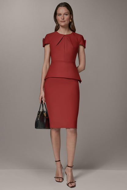 SHORT SLEEVE PEPLUM TOP