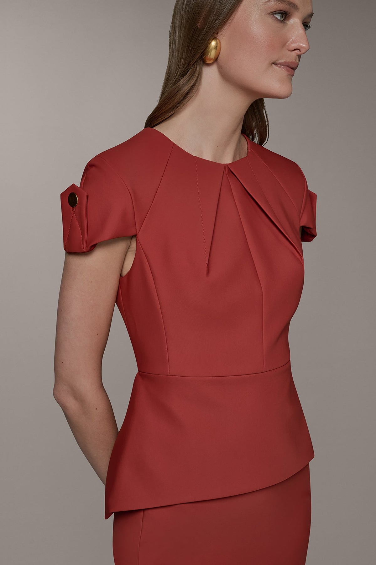 SHORT SLEEVE PEPLUM TOP