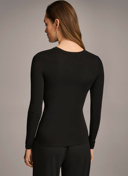 RUCHED DETAIL TOP