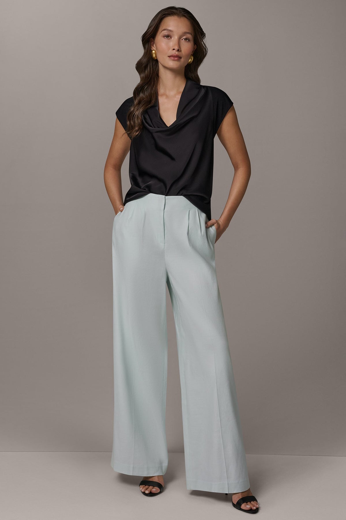 EXTRA HIGH-RISE PLEATED WIDE-LEG PANT
