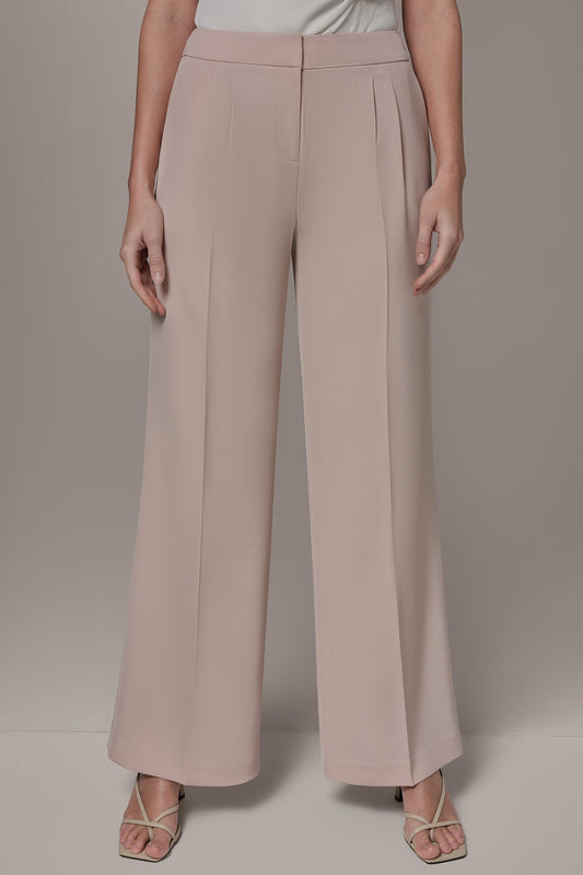 MID-RISE PLEATED WIDE-LEG SUIT PANT