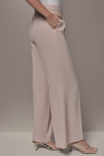 MID-RISE PLEATED WIDE-LEG SUIT PANT