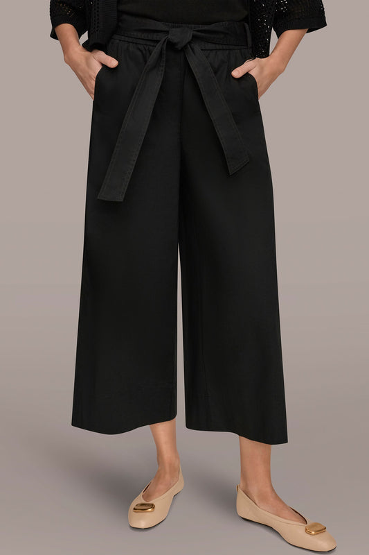 CROPPED MID-RISE WIDE-LEG PANT