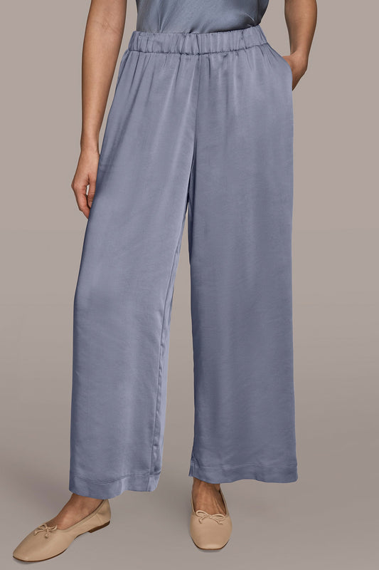SATIN MID-RISE RELAXED PANT