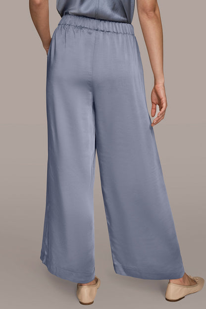 SATIN MID-RISE RELAXED PANT